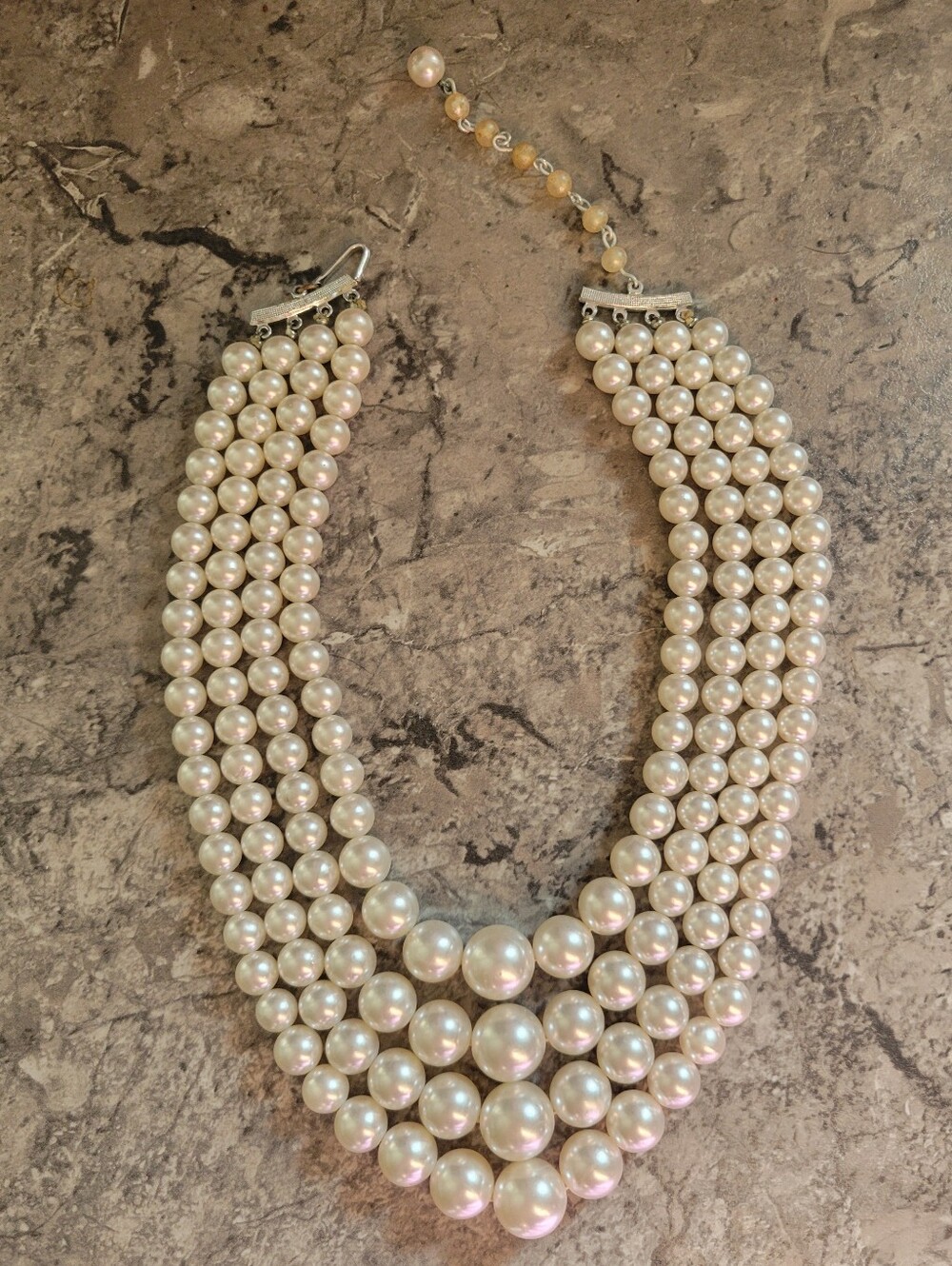 Vintage 4 Strand Pearl Necklace